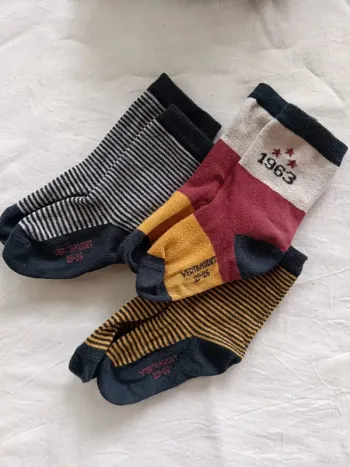 Lot 3 paires chaussettes Vertbaudet 23-26