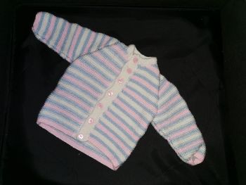 Gilet tricoté multicolore 6 mois