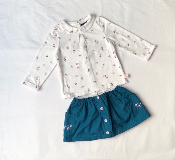 Ensemble t-shirt + jupe Sergent Major 9 mois - photo numéro 1