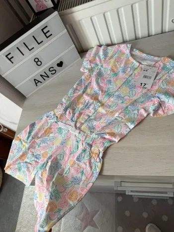 Superbe pyjama combishort DPAM 6-8 ans (128 cm) neuve