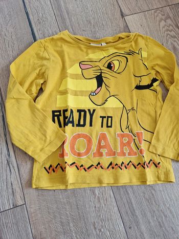 Tee shirt manche longue le roi lion 5 ans