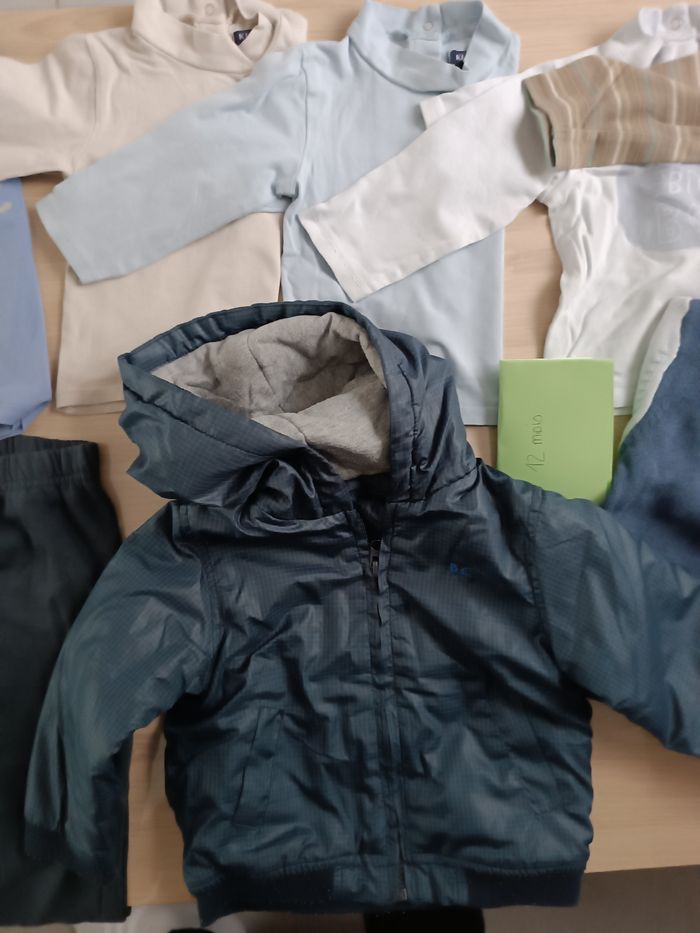 Lot 12 mois garçon blouson pull pantalon sous pull - photo numéro 2