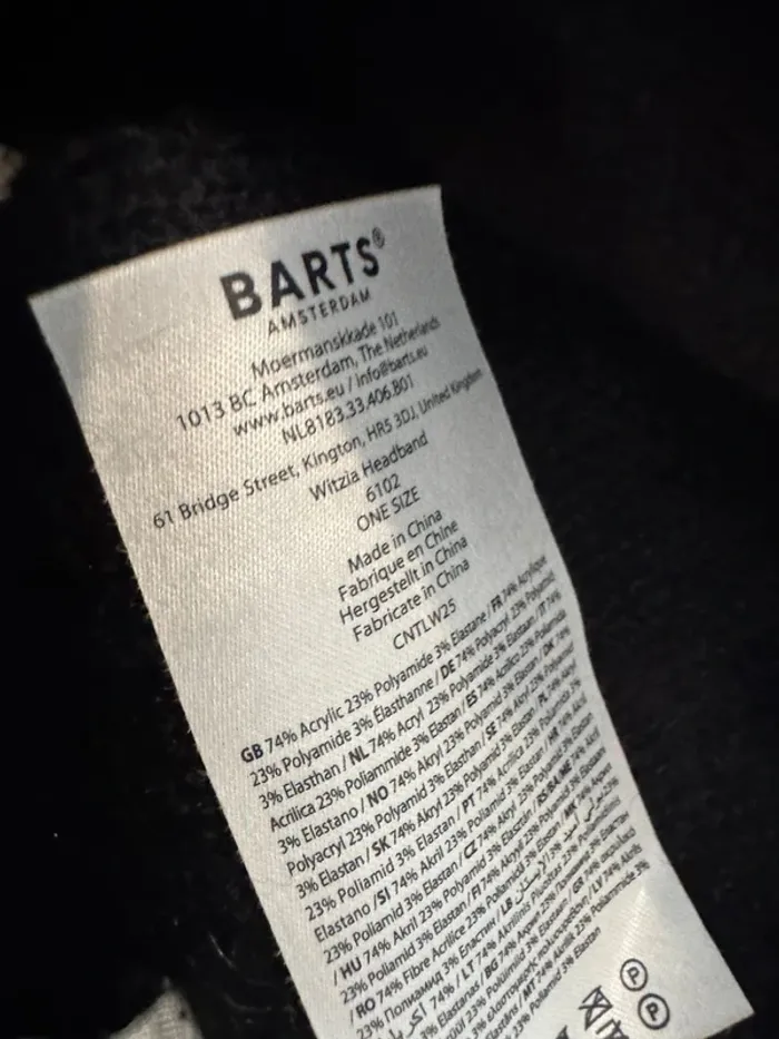 Bandeau noir barts, très bon état, taille unique - photo numéro 3