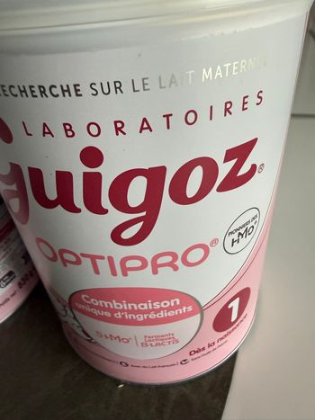Lot de 4 guigoz optipro 1er âge neuf 