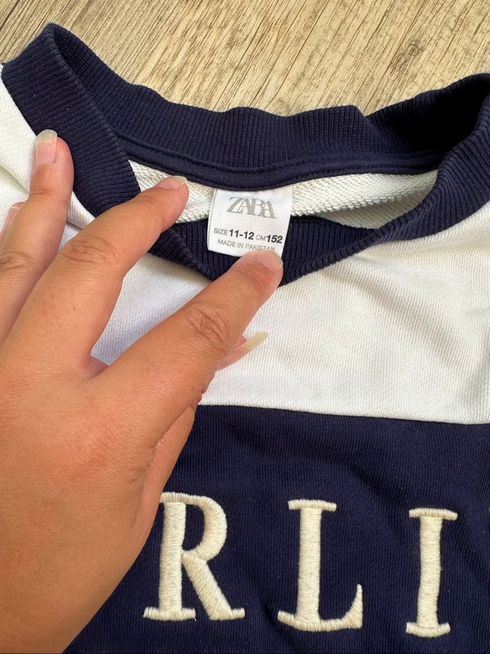 Sweat pull rayé bleu Berlin Zara 11/12 ans garçon - photo numéro 4
