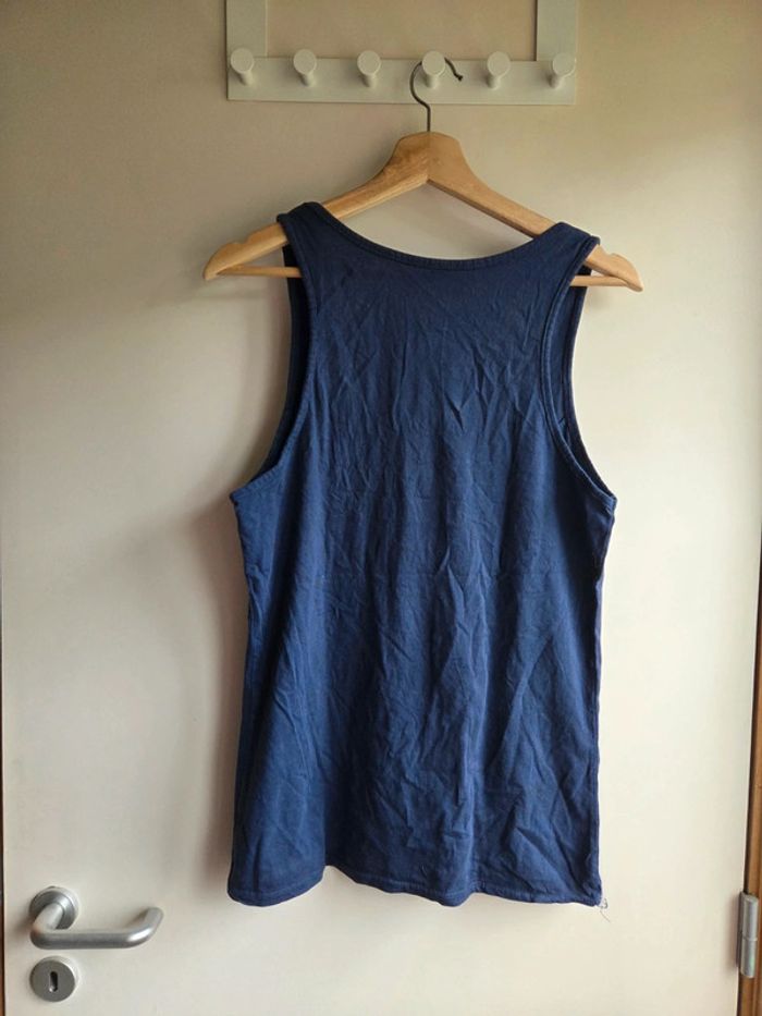 Débardeur bleu marine à franges et perles - taille m - photo numéro 4
