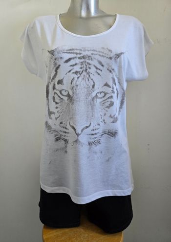 📌 Top TShirt Tête de Tigre Caroll