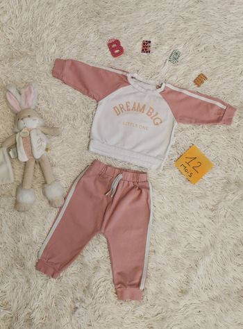 Ensemble coton manche longue 12 mois