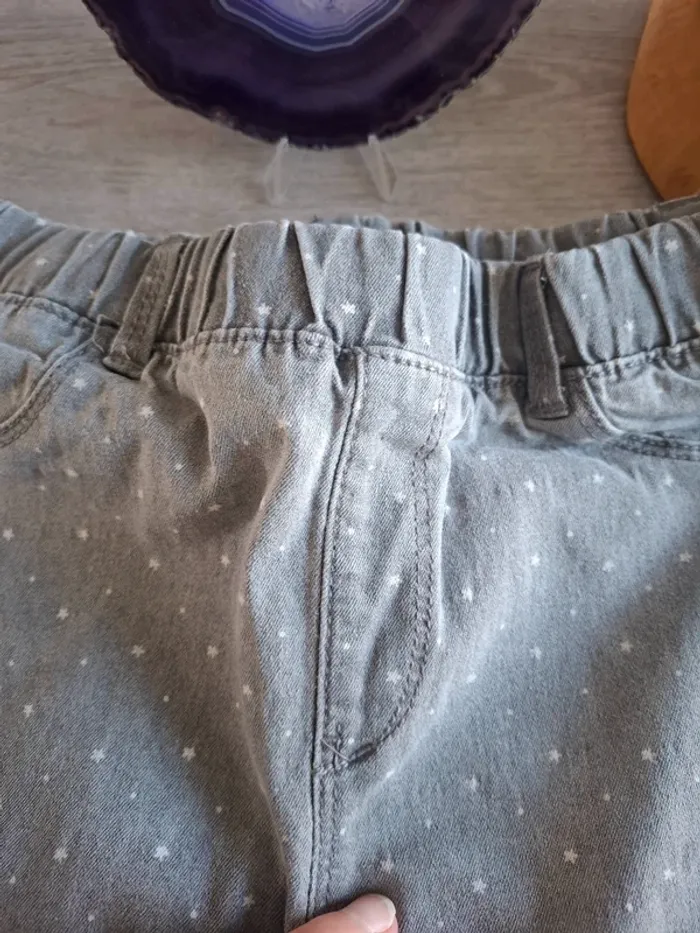 Pantalon jean gris taille 10 ans - photo numéro 2