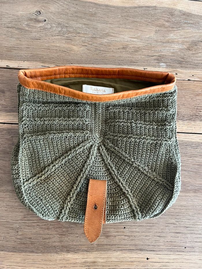 Pochette en tricot kaki Rabens Saloner - photo numéro 2
