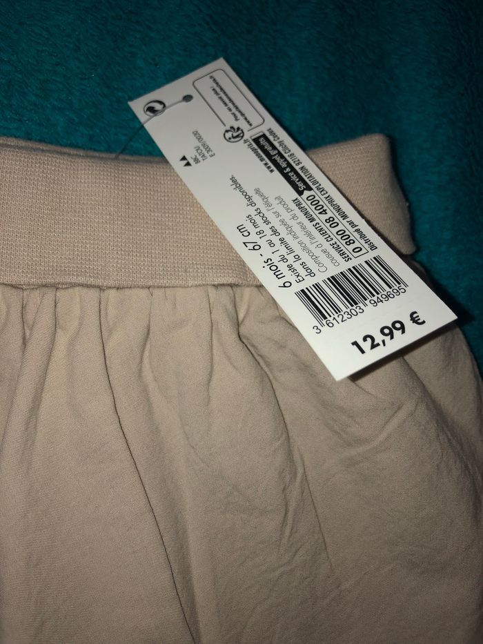 Sarouel mixte neuf avec étiquette 6mois - photo numéro 2