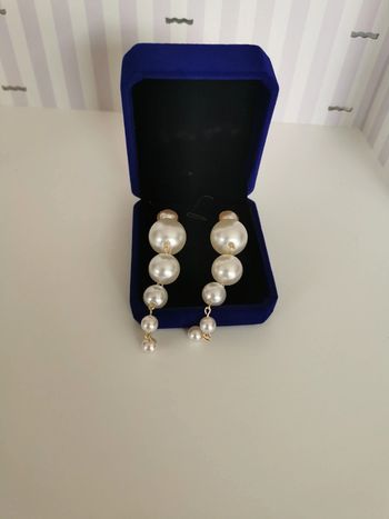 Boucles d'oteilles pendantes perles neuves