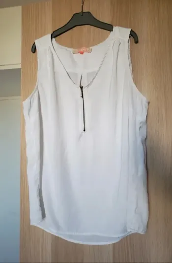 Blouse blanche manches courtes