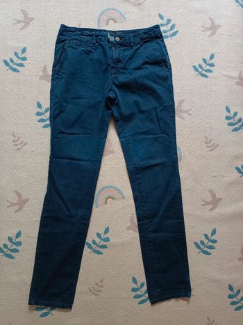 Pantalon droit bleu zara man 38 basic