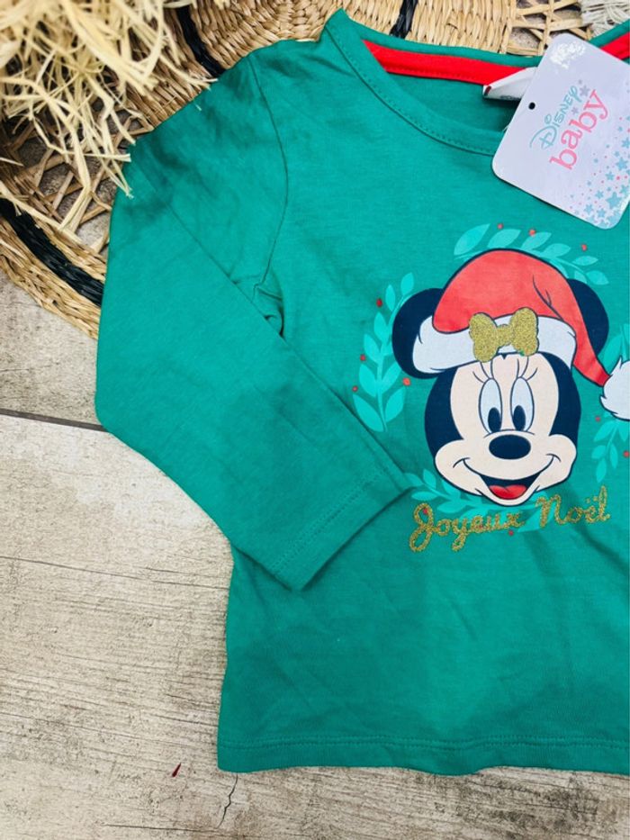 🌵Top manches longues Noël Minnie Disney 12mois Neuf🌵 - photo numéro 4