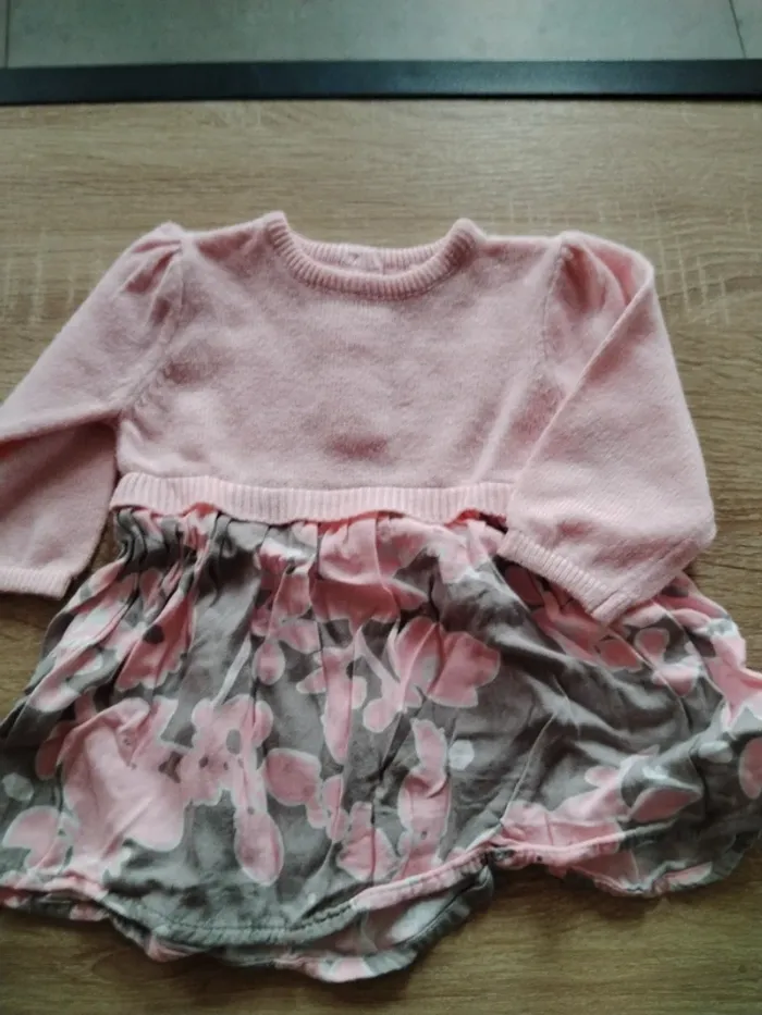 Robe bi matière 3 mois
