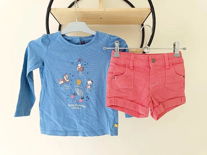 3 ans ensemble teeshirt sergent major et short Tissaia