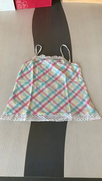 Top bretelles madras pastel 8 ans Gémo