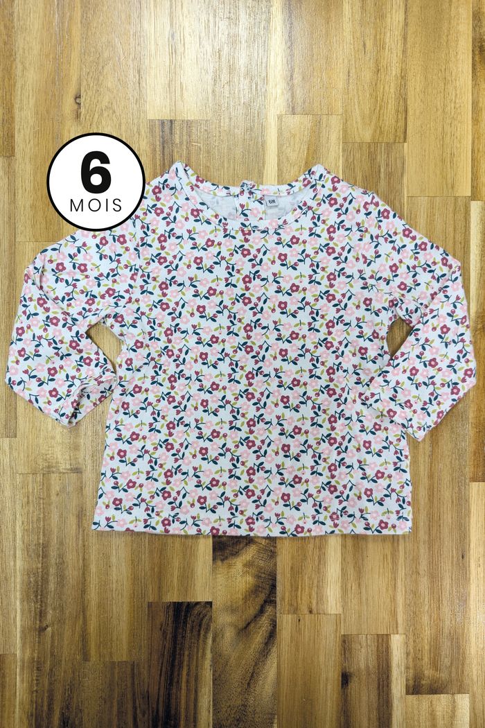 Ensemble Robe salopette + T-shirt manches longues - 6 mois - photo numéro 4