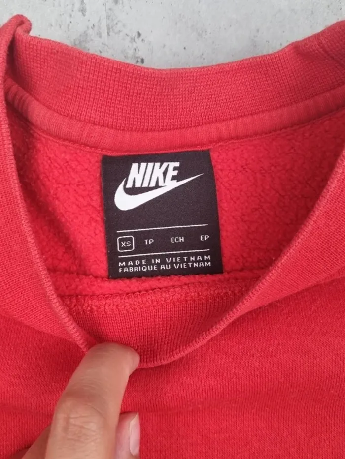 Sweat Nike rouge logo blanc – Taille XS Hommes - photo numéro 6