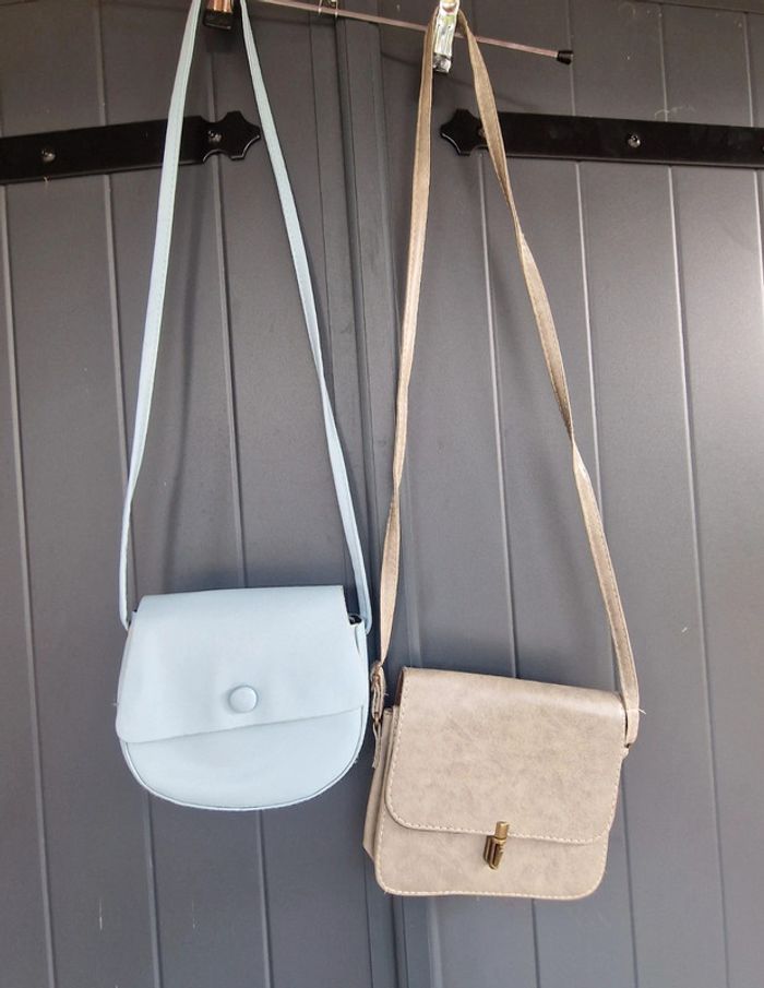 Lot petits sac bandoulière gris et bleu - photo numéro 3