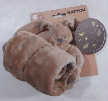 Doudou couverture Lapidou phosphorescent moka – NEUF