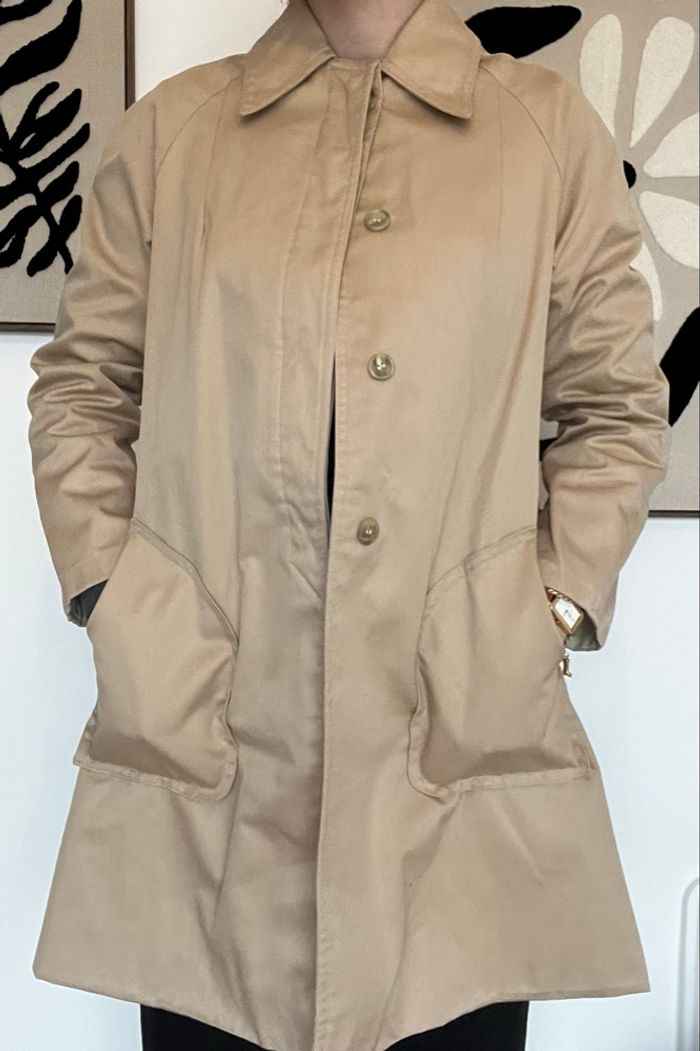 Trench vintage en coton mélange - photo numéro 3