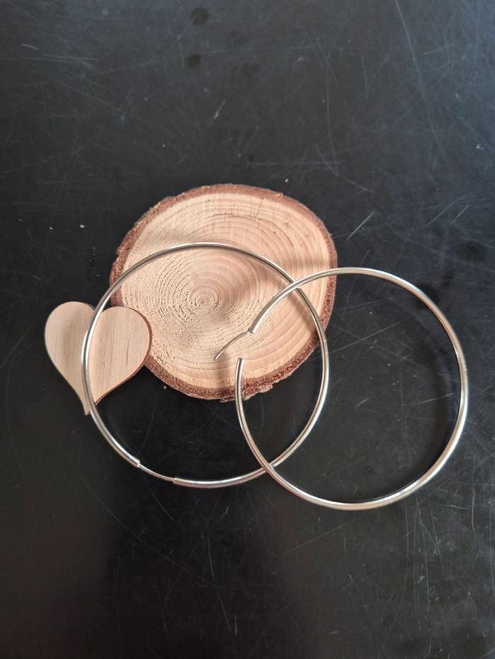 Boucle d'oreilles créoles avec - photo numéro 3