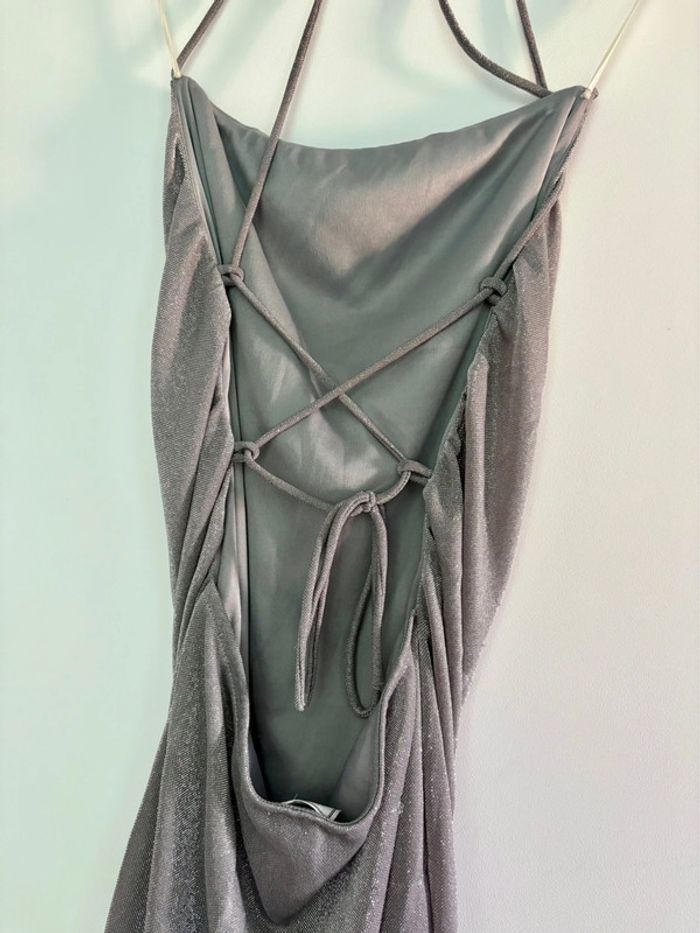 Robe courte et moulante grise irisée Pimkie L - photo numéro 3