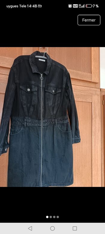 Robe en jeans noire 