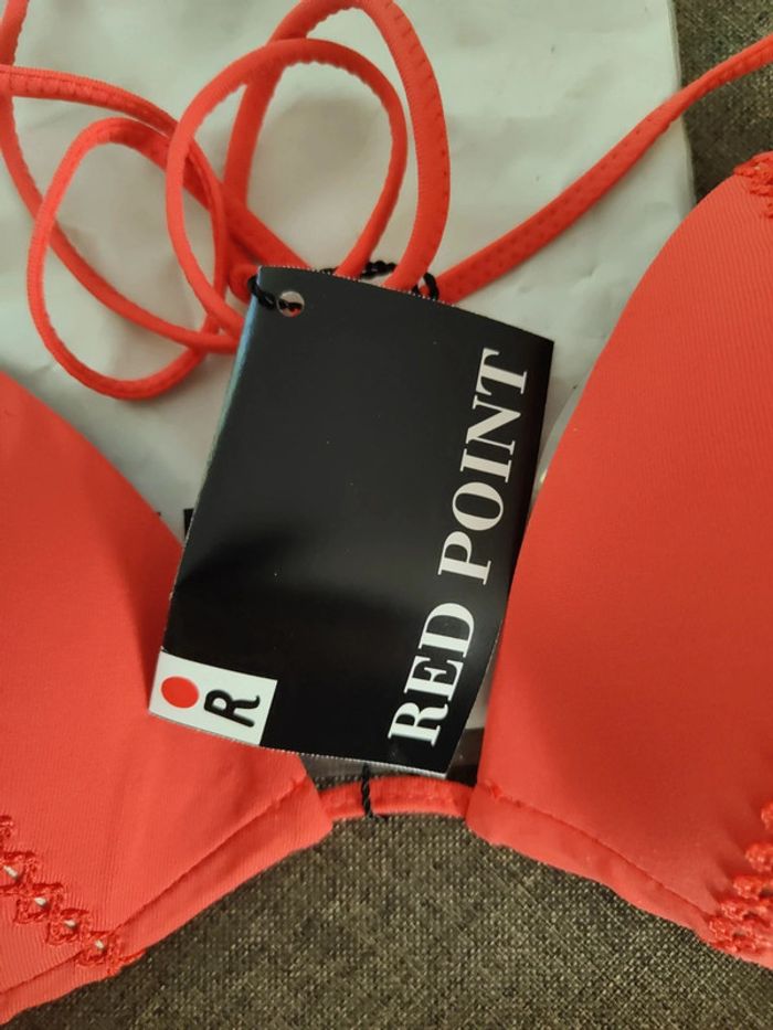 Maillot de bain 2 pièces corail red point - photo numéro 3