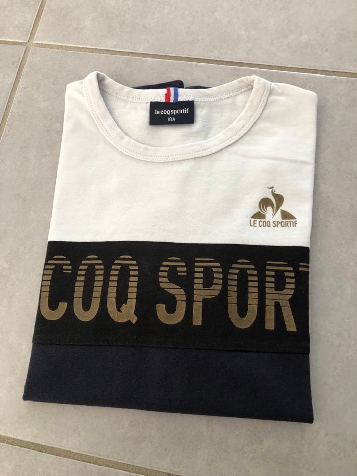 T shirt garçon le coq sportif bicolore 10 ans - photo numéro 5
