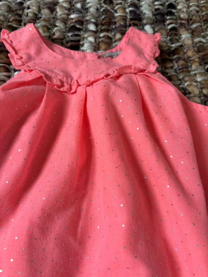 Robe fille en coton rose Grain de blé 2 ans - photo numéro 2