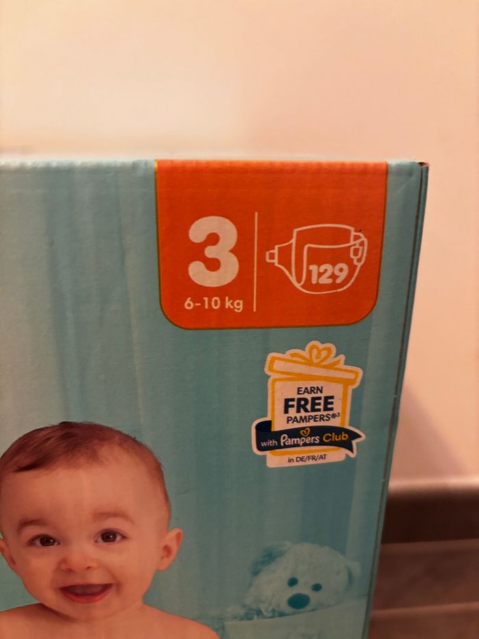 Lot de 2 XXL Pack de 129 Couches Pampers Protection Premium Neuf Dans L’emballage    - Taille:  3  ( 6-10 Kg ). - photo numéro 2