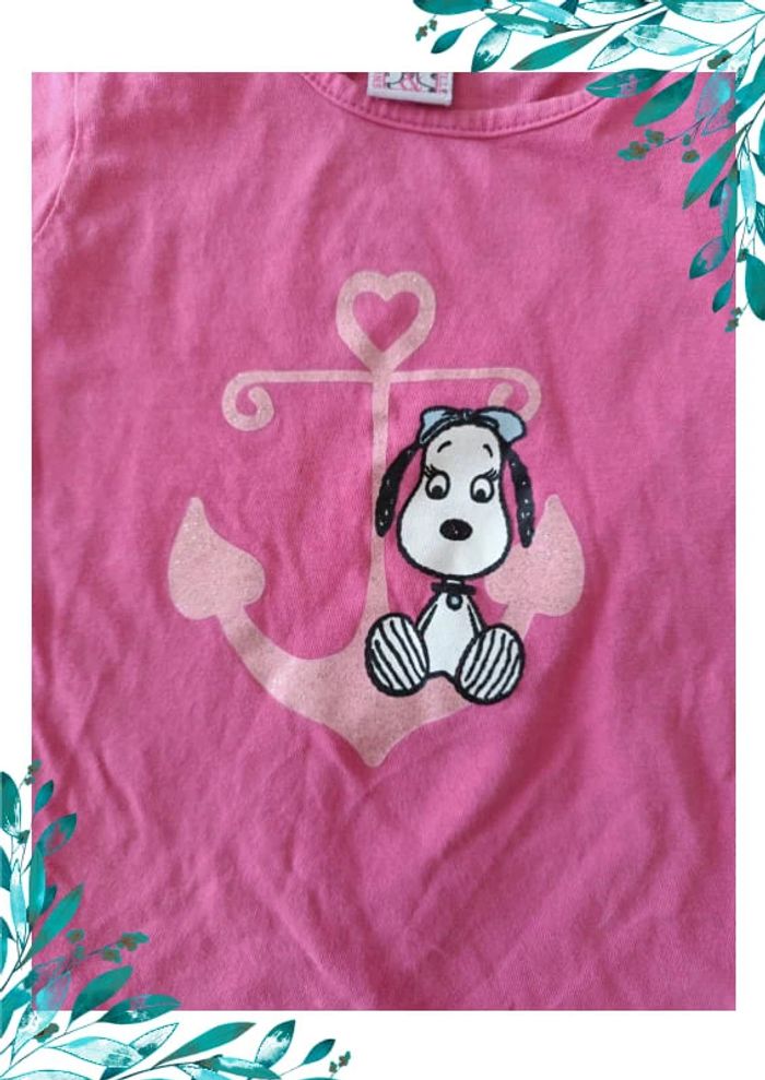 Tee-shirt fille 5 ans Snoopy - photo numéro 3