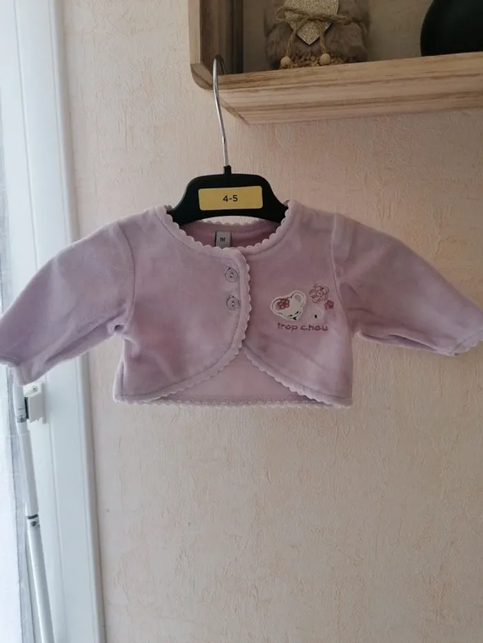 Boléro manches longues 1 mois