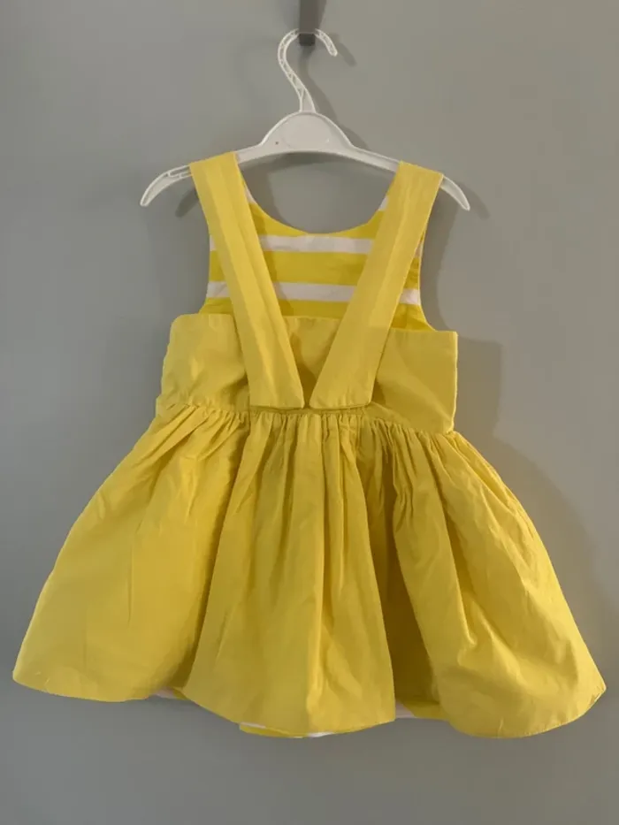 Robe réversible jaune et blanche taille 3 ans - photo numéro 4