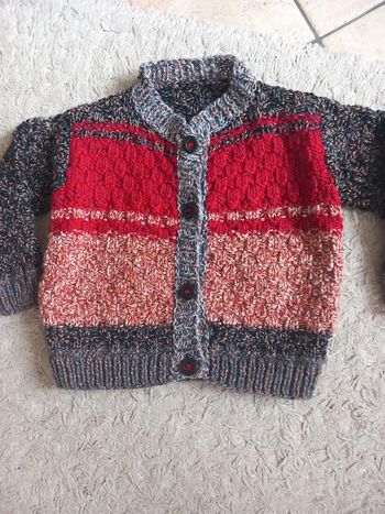 😷gilet fait main 6ans phildar