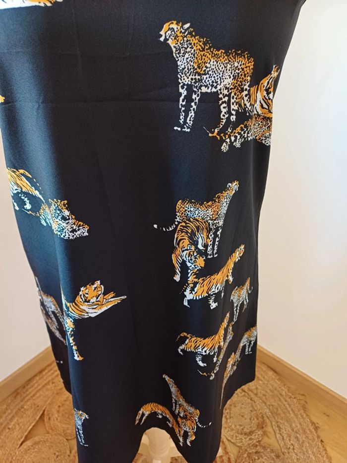 Robe noire fluide à motifs Shein taille M 38 - photo numéro 4