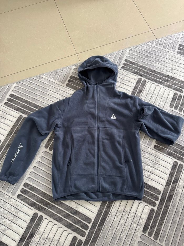 Nike ACG Wolf Tree Polartec Hooded Full-Zip Top Bleu Veste Polaire