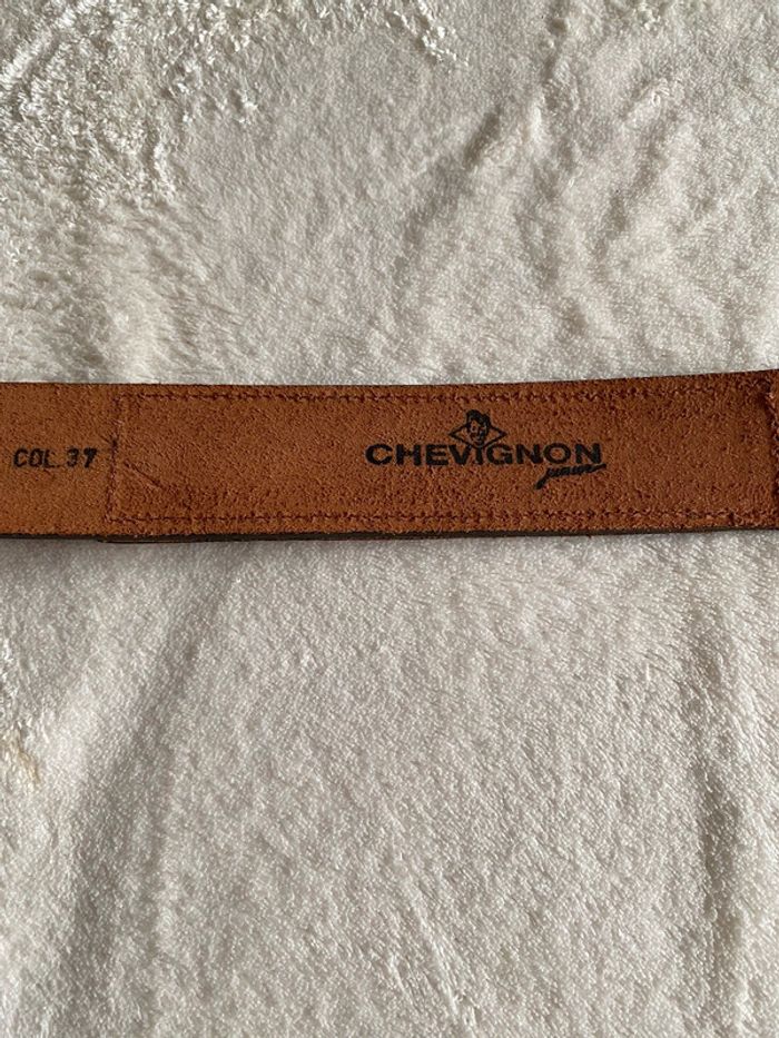 Ceinture Chevignon vintage en cuir marron taille 70 - photo numéro 14