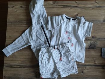 Ensemble short maillot manches courtes gilet