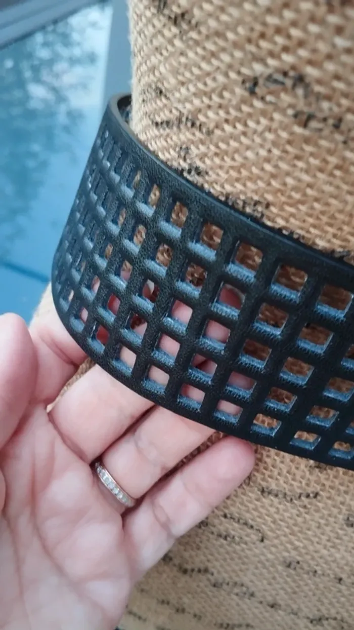 Ceinture quadrillé noire femme 85 cm - photo numéro 7