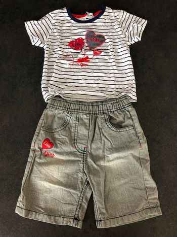 Ensemble fille 18 mois short et t shirt