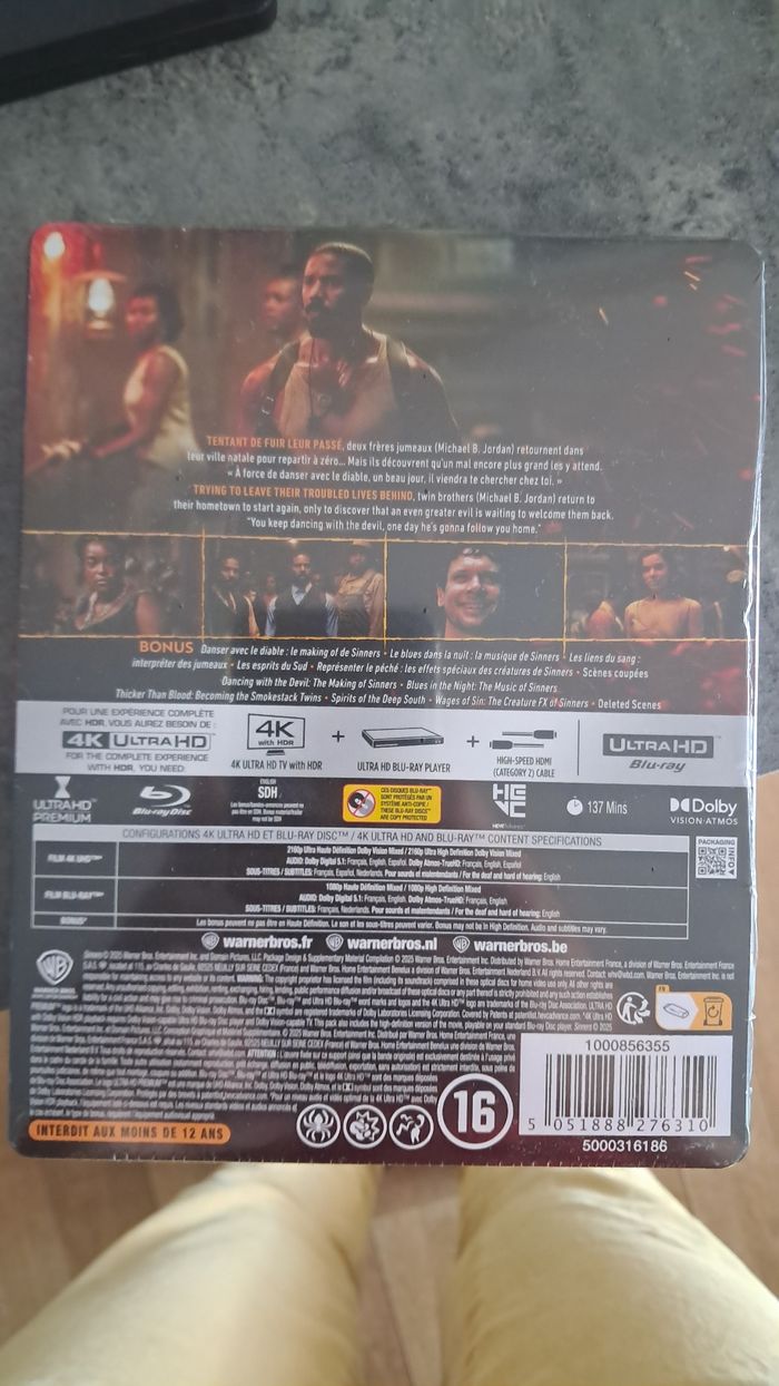 Blu ray steelbook français 4k et 2d neuf sinners - photo numéro 2