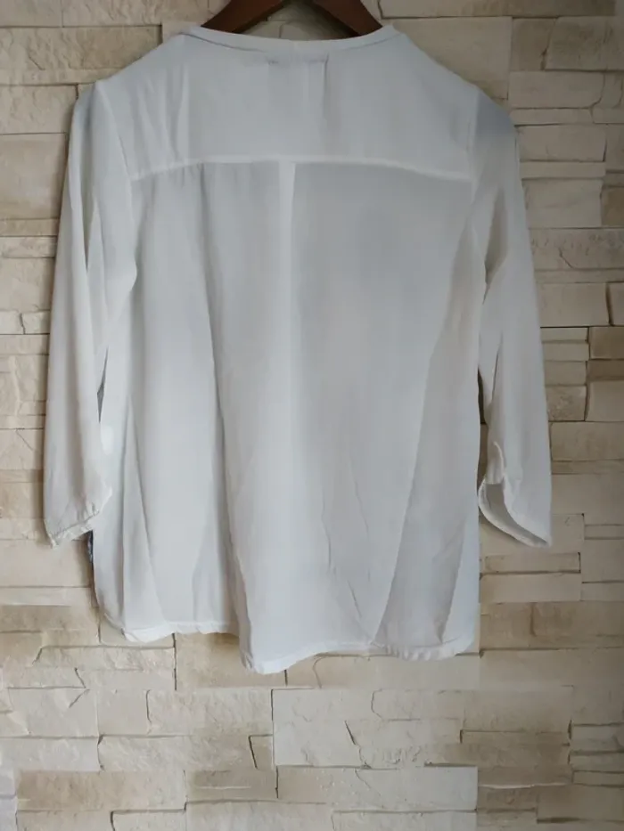 Blouse fille 16 ans 9u XS/S manches longues tbe blanche grise LPC Girls - photo numéro 2