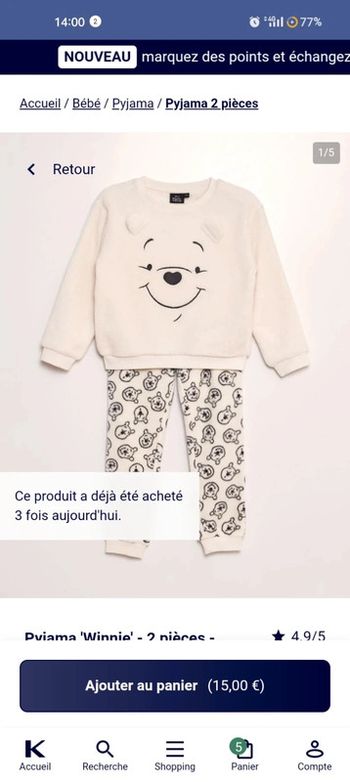 Pyjama 2p winnie