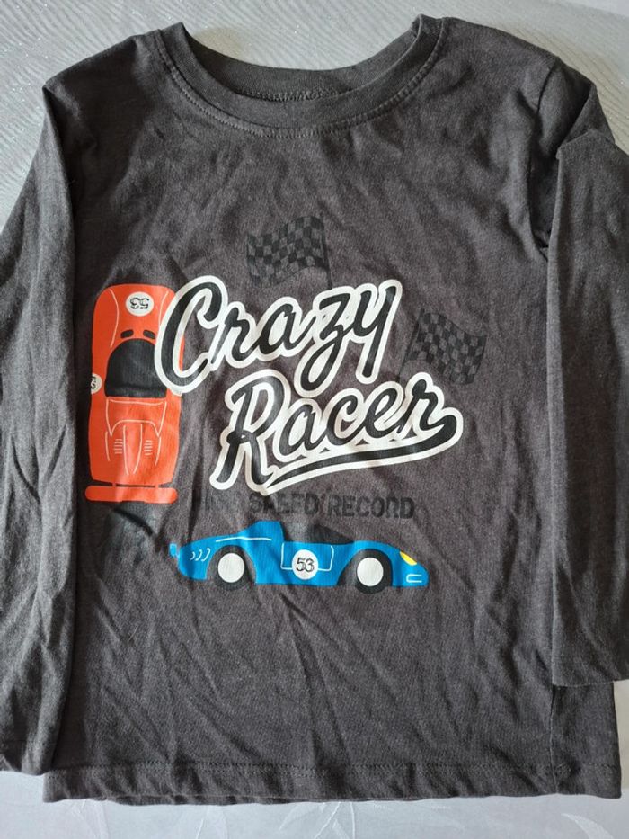 Tee shirt voiture manches longues 6 ans