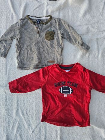 Lot de 2 tee shirt manche longue