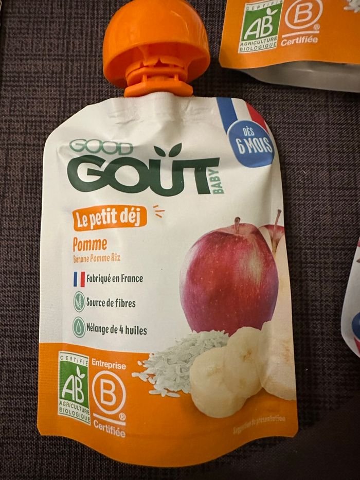 Lot 10 Good goût compotes pomme banane riz - photo numéro 3